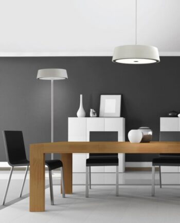 MONTECARLO: Lámpara colgante plafón verde de 30w en luz neutra 4k, 301T-B Acontract-Luz. 40 x 15,5cm hasta 125cm altura.