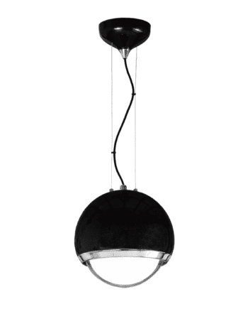 PARIS: Lámpara de esfera negra de 15w Led en luz cálida 3k, Acontract-Luz.  28cm hasta 185cm altura.