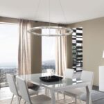 SAN MARINO 123: Lámpara cromo redonda con cristales 30W Led len Luz neutra 4k, Acontract-Luz.