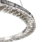 SAN MARINO 123: Lámpara cromo redonda con cristales 30W Led len Luz neutra 4k, Acontract-Luz.