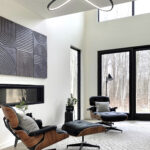 TOKIO: Plafón / Aplique de pared negro diseño infinito, 36w en luz neutra 4k, Acontract-Luz. 70 x 28cm.