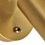 Aplique de pared ANTIA de foco orientable laton para bombilla Gu10 con interruptor Alemar