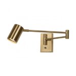 ROMEO: Aplique de pared de foco extensible y orientable latón para bombilla Gu10, 11159 Alemar. Con interruptor.