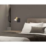 PAROS: Aplique de pared de foco orientable latón con base negra para bombilla Gu10, 11103 Alemar. Con interruptor. STOCK DISPONIBLE EN TIENDA