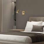 ROMEO: Aplique de pared de foco extensible y orientable latón para bombilla Gu10, 11159 Alemar. Con interruptor.