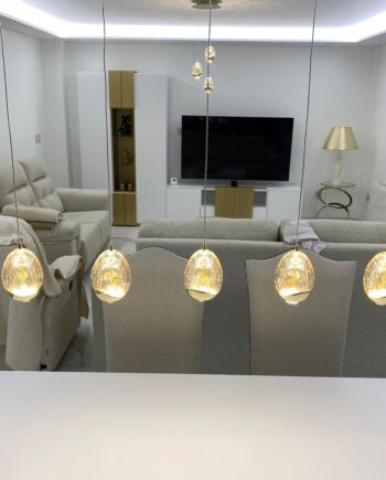 Lámpara línea 5 luces ROCIO+ lámpara redonda 3 luces ROCIO ORO, SCHULLER. STOCK DISPONIBLE EN TIENDA