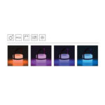 VILMA: Sobremesa blanca táctil exterior 0,6W Led luz cálida y RGB,  recargable USB. 5-8843 Mdc. STOCK DISPONIBLE EN TIENDA