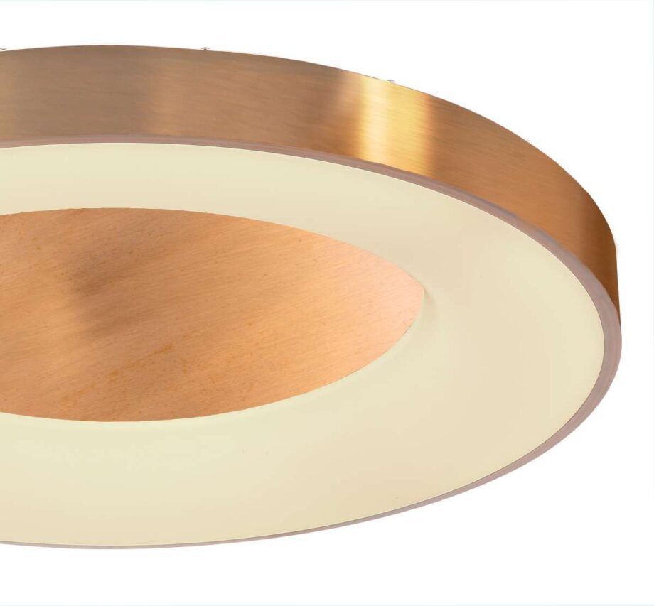 JOLLI: Plafón perfil metálico cobre y difusor blanco con 30W Led, 40 cm,  41758-30D Globo, dimable con mando a distancia. STOCK EN TIENDA