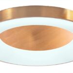 JOLLI: Plafón perfil metálico cobre y difusor blanco con 30W Led, 40 cm,  41758-30D Globo, dimable con mando a distancia. STOCK EN TIENDA