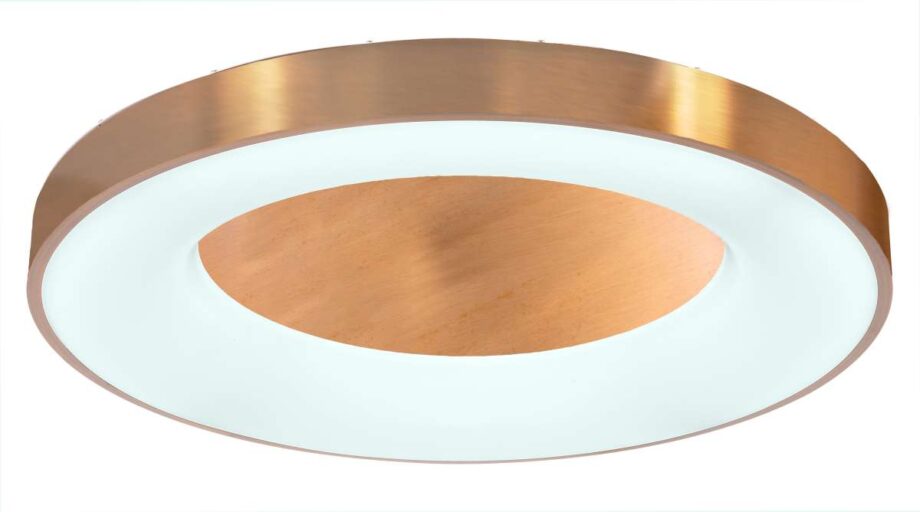 JOLLI: Plafón perfil metálico cobre y difusor blanco con 30W Led, 40 cm,  41758-30D Globo, dimable con mando a distancia. STOCK EN TIENDA