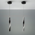 Colgante individual TWIST Negro mate con 11W Led Schuller