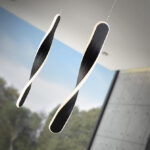 Colgante individual TWIST Negro mate con 11W Led Schuller