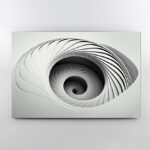 MORPHIA: Fotografía en Cristal, ilusión óptica blanca y negra en espiral, 806518 Schuller. 150 x 100 cm.