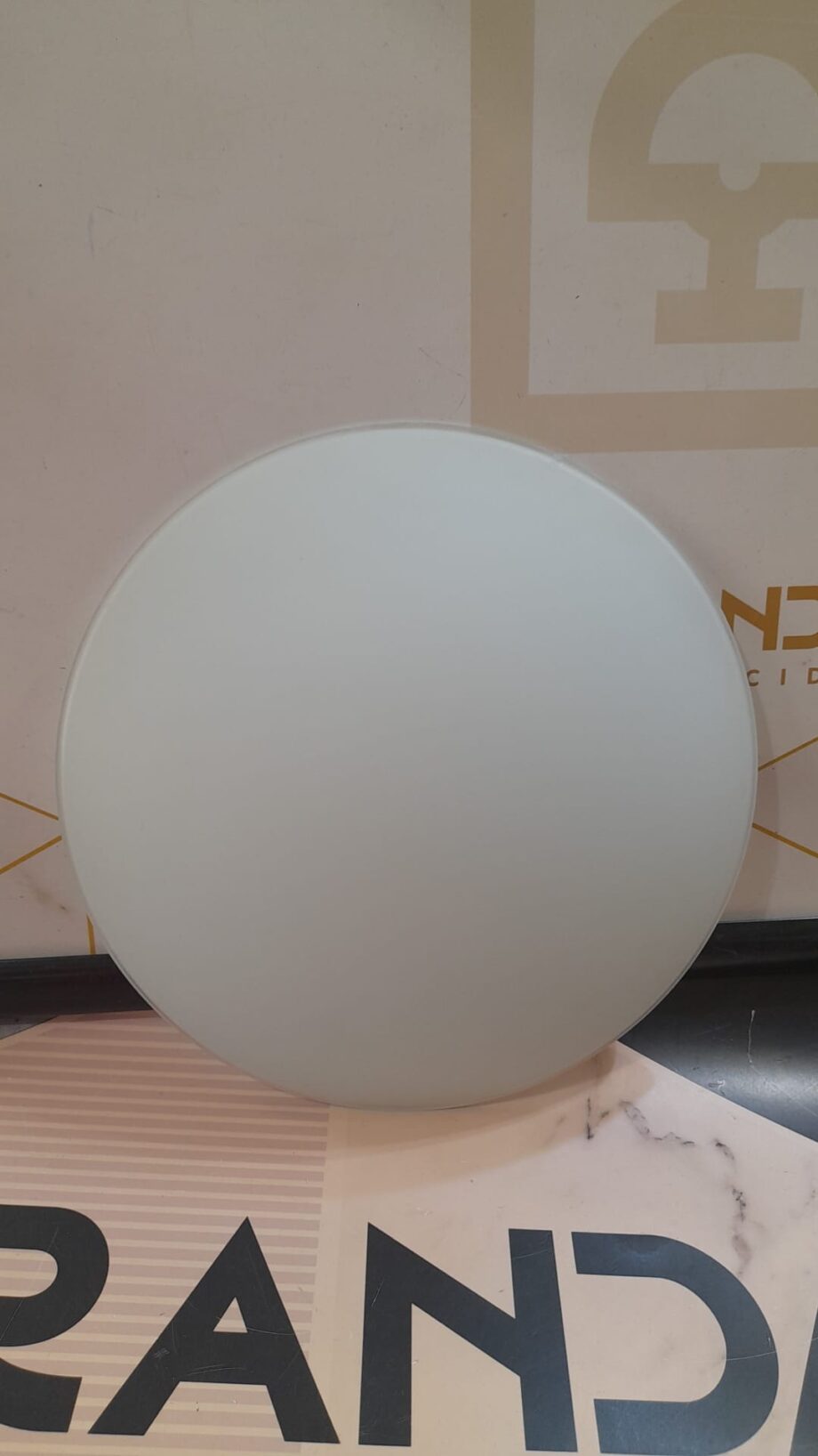 Cristal repuesto - redondo curvado opal mate blanco para plafones de 30cm.