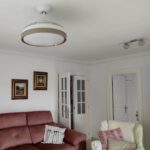 Ventilador HERON BLANCO y dorado de aspas retráctiles DIMABLE Schuller