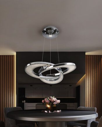 Lámpara ANISIA cromo con interior cristal gran diseño 50,4W Led dimable