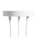 Lámpara juvenil blanco 3 colgantes para bombillas E27, 108855 Ixia. 20cm diámetro con cable blanco x 98cm altura. STOCK DISPONIBLE EN TIENDA