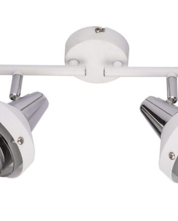 ROGE: Regleta 4 focos blanco y cromo para bombillas E14, 54301-4 Globo Lighting. 60cm. STOCK DISPONIBLE EN TIENDA