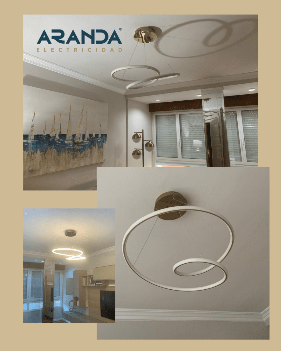 Lámpara elegante TUBE oro y blanca con 47w Led Schuller