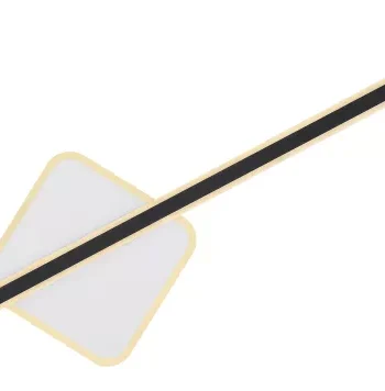 LEVAN: Plafón / aplique blanco y negro, 18W Led luz cálida 3k, 48018-18 Globo Lighting. 69 x 22 cm. STOCK EN TIENDA