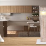 Sobremesa JOYA madera con proyector blanco Led 5w
