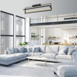 Plafón en línea FLIPS rectangular 43W Led dimable con mando