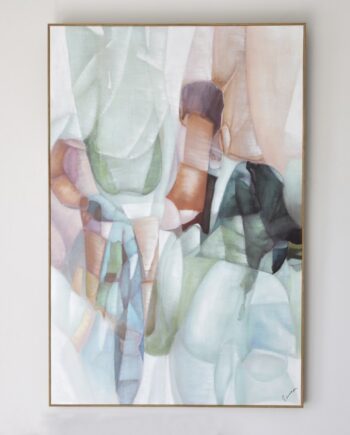 ALEGRA - Pintura abstracta sobre lienzo con marco madera