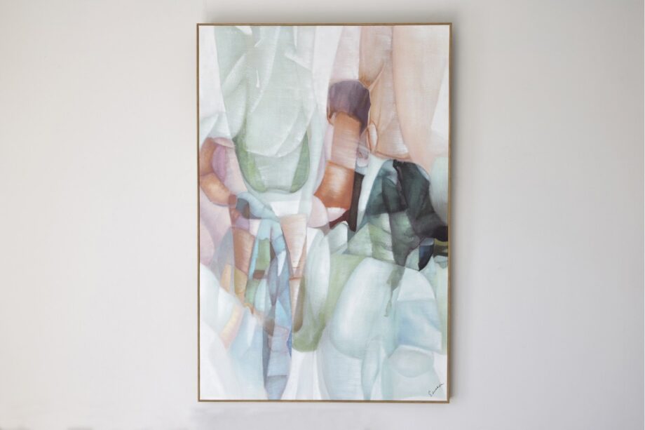 ALEGRA - Pintura abstracta sobre lienzo con marco madera