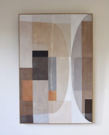 Cuadro abstracto CALIDOS N1 con marco madera