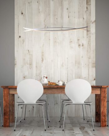 Lámpara níquel satinado 18w Led en tres intensidades, 4440-039  Briloner. 100 cm. STOCK EN TIENDA