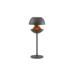 Lámpara sobremesa original redonda negra interior oro F Bright