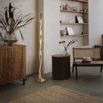 Lámpara de pie TWIST en Oro cepillado con 40W Led