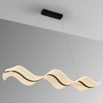 Lámpara en línea OLAS negro y metacrilato moldeado de 40W Led con CCT dimable Schuller