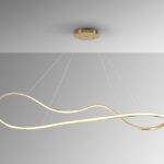 Lámpara LIA grande en pan de oro con 37W Led con CCT y dimable Schuller