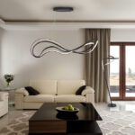 Lámpara LED DANZA grande de metal negro arenado con 75W dimable