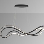 Lámpara LED DANZA grande de metal negro arenado con 75W dimable