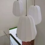 CACTUS: Colgante individual realizado en acero y licra, 1083 FOKOBU para bombilla E27 con 40cm diámetro.