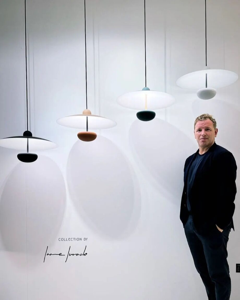 NID: Lámpara colgante suspendida tierra diseñado por Jaime Jurado Led, 1126 FOKOBU. 51cm