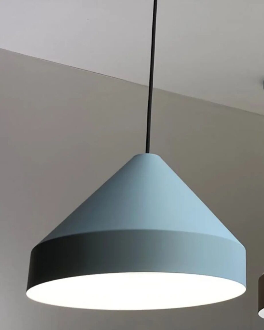 PRISME: Lámpara colgante suspendida azul para bombilla E17, 1039 FOKOBU. 33cm