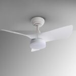 Ventilador TROPIC blanco aspas dimable en intensidad y CCT Schuller