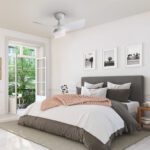 Ventilador TROPIC blanco aspas dimable en intensidad y CCT Schuller