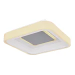 Plafón PESARO blanco y gris cuadrado de 38w Led con mando