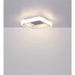 Plafón PESARO blanco y gris cuadrado de 38w Led con mando