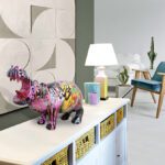 Figura HIPPO de hipopótamo multicolores grafiti Schuller