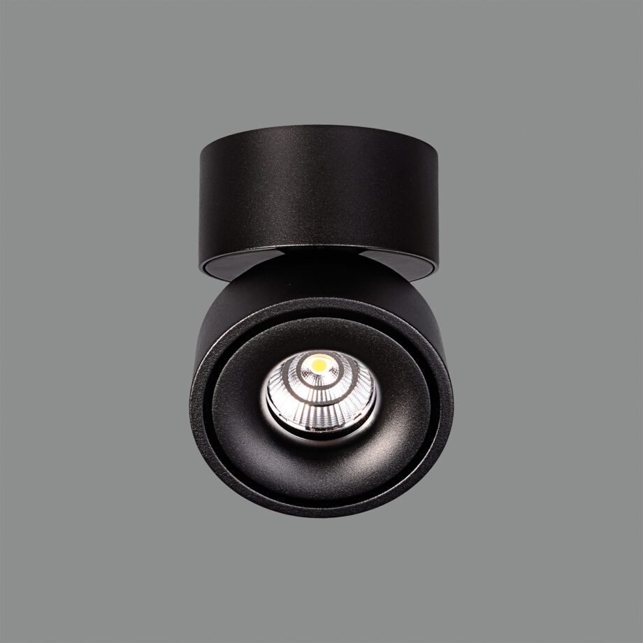Plafón APEX de foco orientable negro con 13w Led luz cálida ACB Iluminación