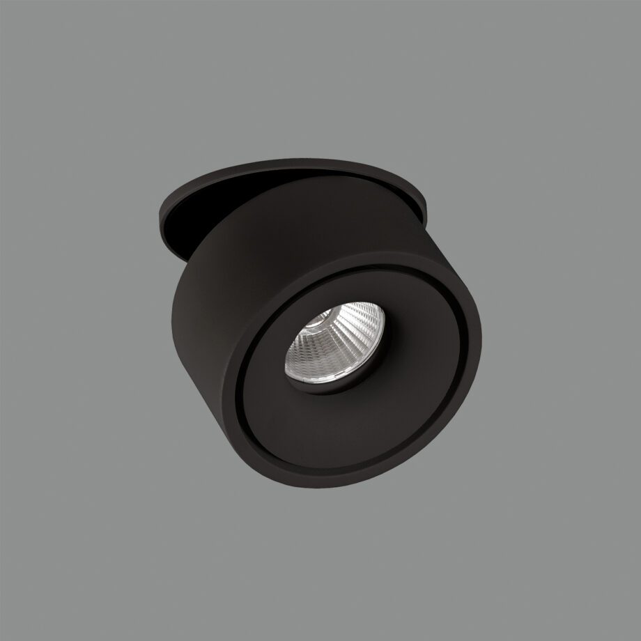 Aro empotrable APEX orientable negro texturado 13W Led Cob Acb Iluminación