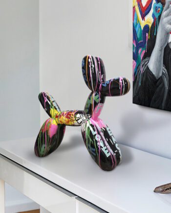 BALLON DOG - Figura de perro en globoflexia de colores grafiti