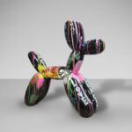 Figura BALLOON DOG de perro en globoflexia de colores grafiti Schuller