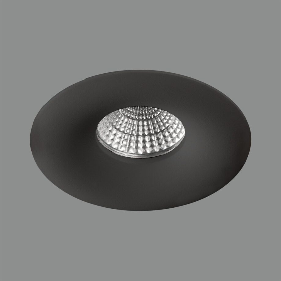 Aro empotrable ANTEA negro texturado para bombilla gu10 Led Acb Iluminación
