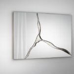 Espejo rectangular SURCOS en piezas con uniones en pan de plata